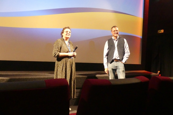 Moderatorin Anja Schmid, Norbert Lechner (Regie) (© Antje Bultmann)